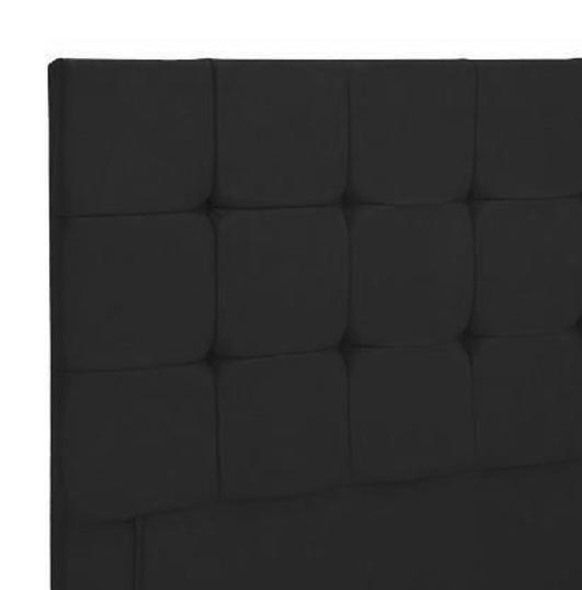 Imagem de Cabeceira Casal Estofada Slim Suede Preto - Simbal