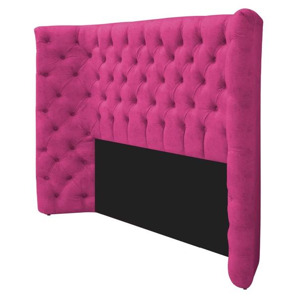 Imagem de Cabeceira Casal Everest P02 140 cm para cama Box Suede Pink - Amarena Móveis