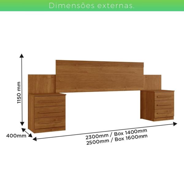 Imagem de Cabeceira Casal Extensível 230 a 250 Cm Império Cinamomo