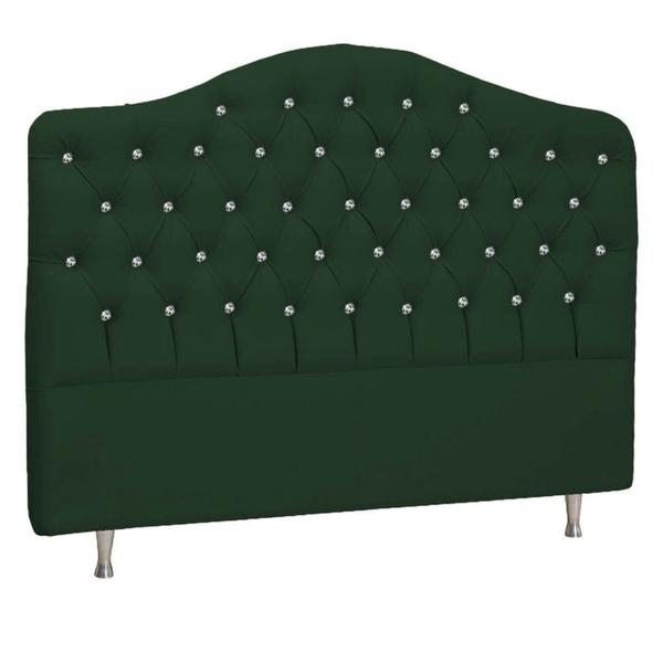 Imagem de Cabeceira Casal Florence P04 140 cm Suede Verde TCA 947 - Amarena Móveis