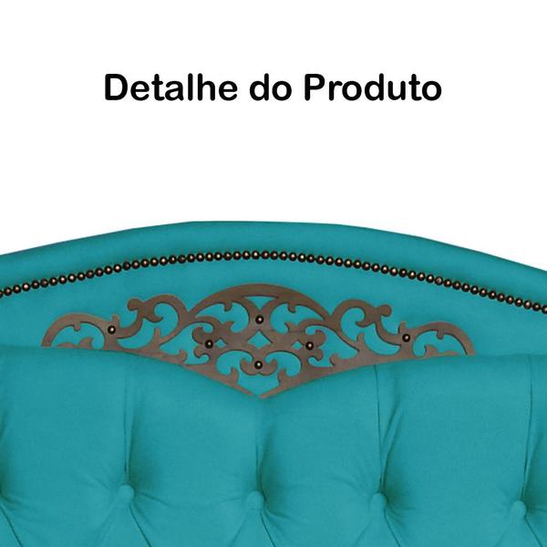 Imagem de Cabeceira Casal Greta 140cm Cama Box Suede - MALTA DECOR