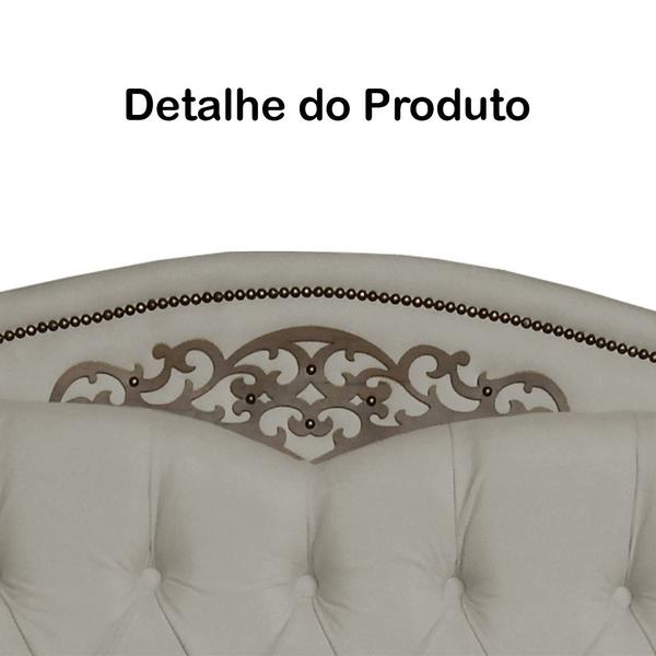 Imagem de Cabeceira Casal Greta 140cm Cama Box Suede - MALTA DECOR