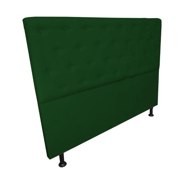 Imagem de Cabeceira Casal Juliana 140cm Para Cama Box Suede Verde - DS Estofados