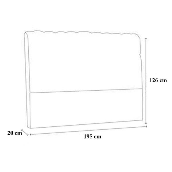 Imagem de Cabeceira Casal King 195cm Ana Para Cama Box material sintético Marrom - DS Móveis