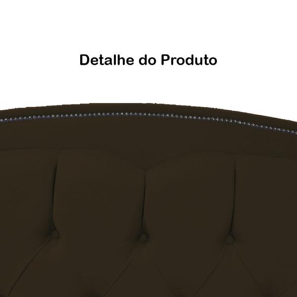 Imagem de Cabeceira Casal King 195cm Para Cama Box Diana Suede Marrom - DS Estofados