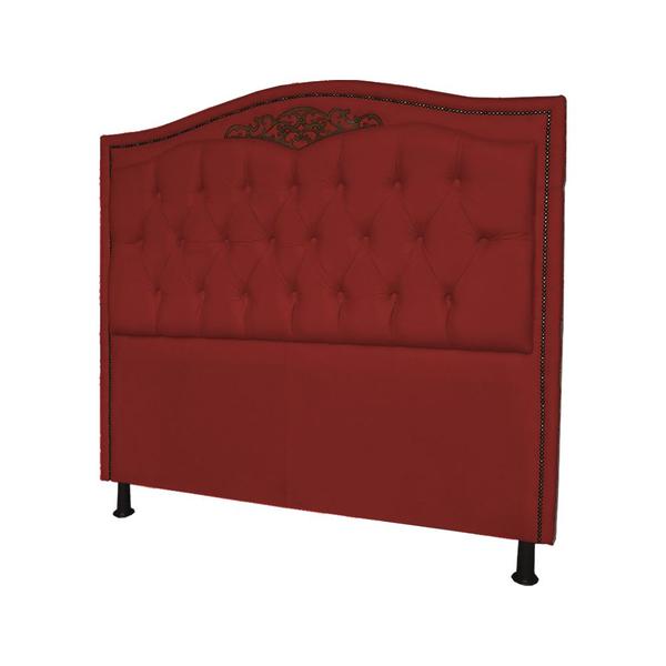 Imagem de Cabeceira Casal King 195cm Para Cama Box Greta Suede Vermelho - DS Estofados