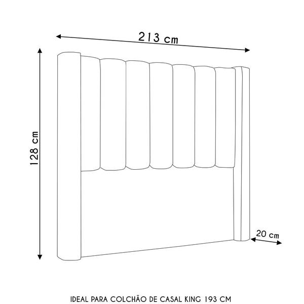 Imagem de Cabeceira Casal King Cama Box 195cm Claire I02 Veludo Terracota - Mpozenato