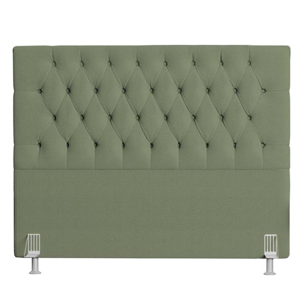 Imagem de Cabeceira Casal King Cama Box 195cm Cristal C16 Bouclê Verde Oliva - Mpozenato