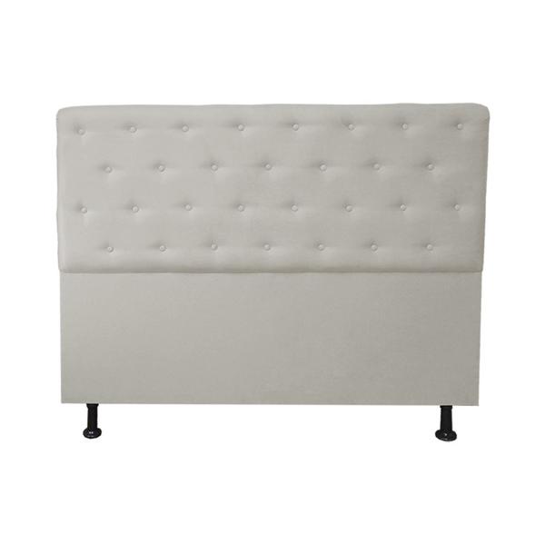 Imagem de Cabeceira Casal King  Juliana 190cm Para Cama Box Suede Bege - DS Estofados