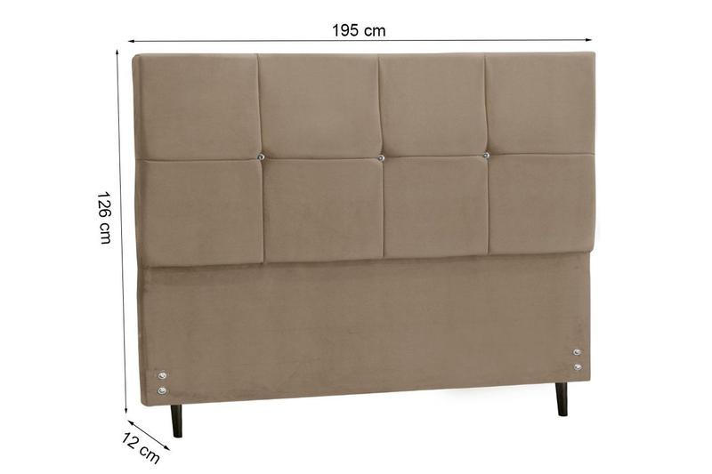 Imagem de Cabeceira Casal King Size 195 Cm New Paris  New Foam para Cama Box Estofada - JBE Móveis