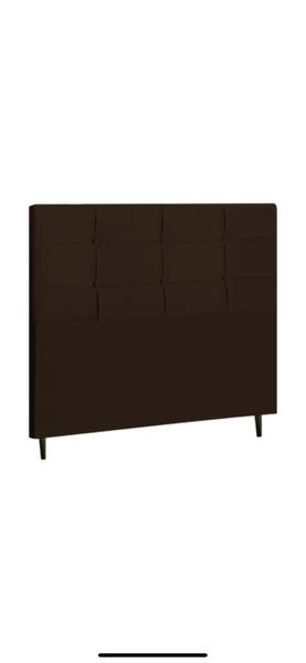 Imagem de Cabeceira Casal King Size 195 Cm Style Marrrom para Cama Box Estofada - JBE Móveis