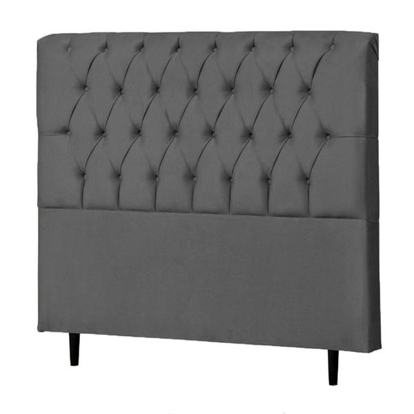 Imagem de Cabeceira Casal King Veneza 190cm Para Cama Box Suede Cinza - DS Estofados