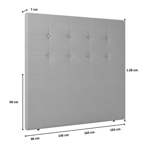 Imagem de Cabeceira Casal Lua 140cm Material Sintético Branco Com Frame Patoti Móveis