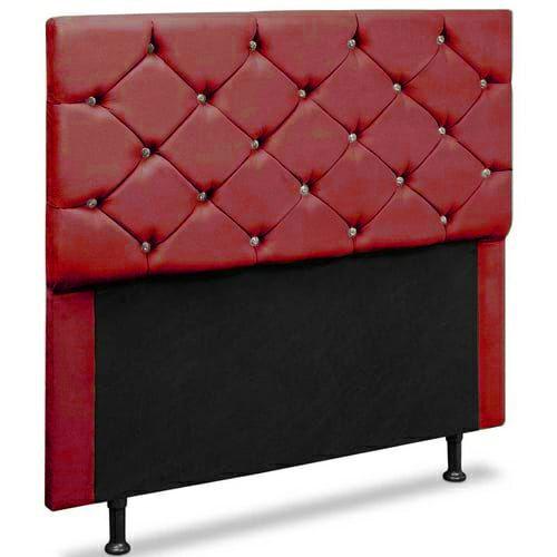 Imagem de Cabeceira Casal  Opala 140 CM Suede Vermelho - D A Decor