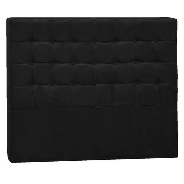 Imagem de Cabeceira Casal Pequim P04 140 cm Suede Preto TCA 944 - Amarena Móveis