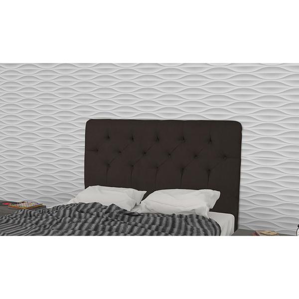 Imagem de Cabeceira Casal Queen 160cm Para Cama Box Ravena Suede Marrom - DS Móveis