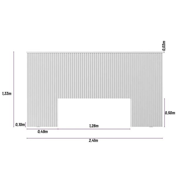 Imagem de Cabeceira Casal Queen 240cm com Frame Laranjeiras