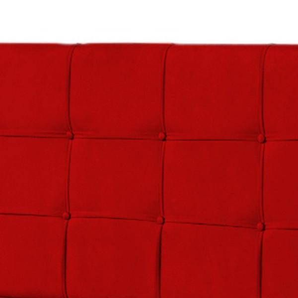 Imagem de Cabeceira Casal Queen Bari 160cm Para Cama Box Suede Vermelho - DS Móveis