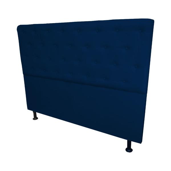 Imagem de Cabeceira Casal Queen  Juliana 160cm Para Cama Box Suede Azul Marinho - DS Estofados