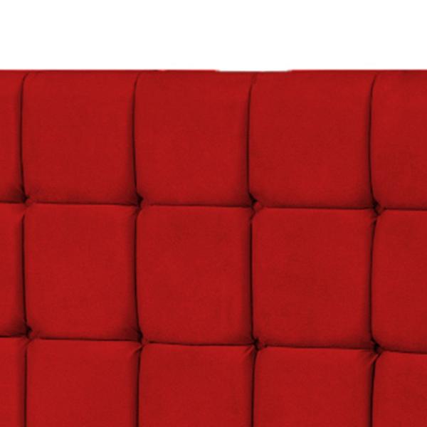 Imagem de Cabeceira Casal Queen Parma 160cm Para Cama Box Suede Vermelho - DS Estofados