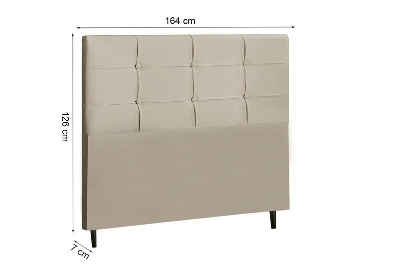 Imagem de Cabeceira Casal Queen Size 164 Cm New Style New Foam para Cama Box Estofada - JBE Móveis