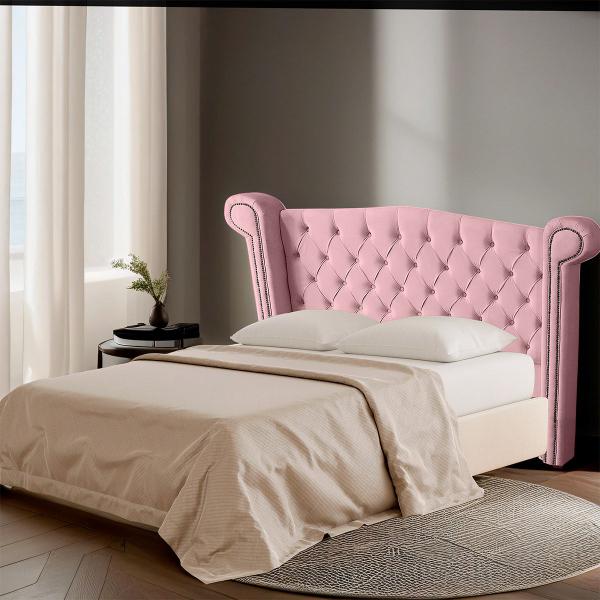 Imagem de Cabeceira Casal Queen Size Estofada para Cama Box Ayla Veludo