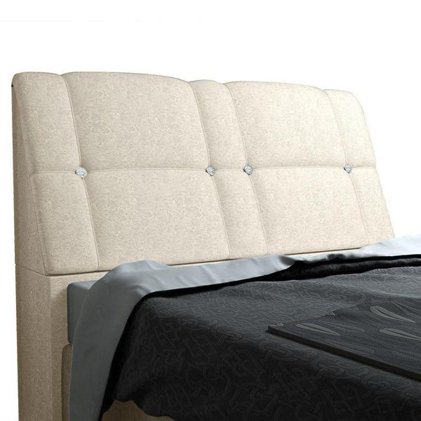 Imagem de Cabeceira Com Baú Itália Cama Box Casal 140 Cm Suede Bege