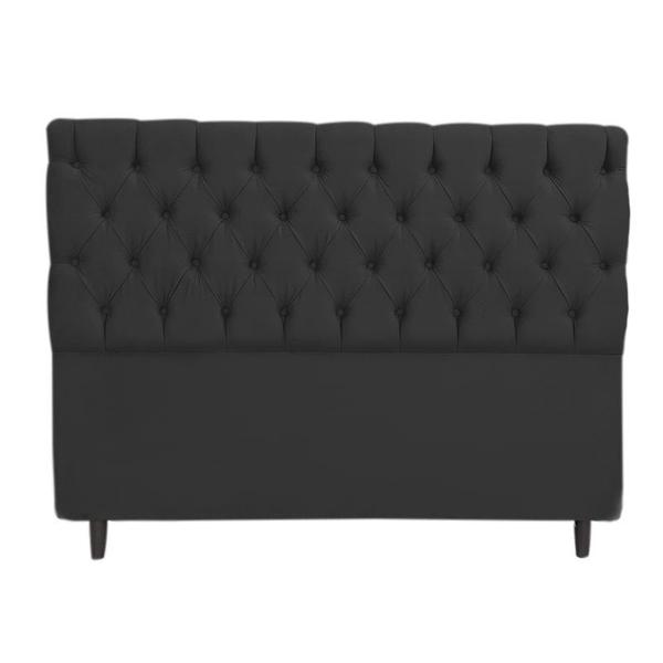 Imagem de Cabeceira com Calçadeira Baú Solteiro 90cm Nicole Suede Preto - Sheep Estofados