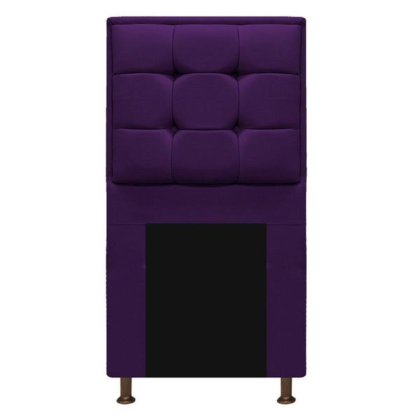 Imagem de Cabeceira Copenhague 100 cm Solteiro Suede Roxo - ADJ Decor