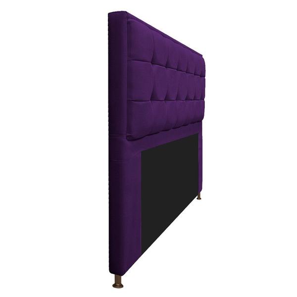 Imagem de Cabeceira Copenhague 140 cm Casal Suede Roxo - ADJ Decor