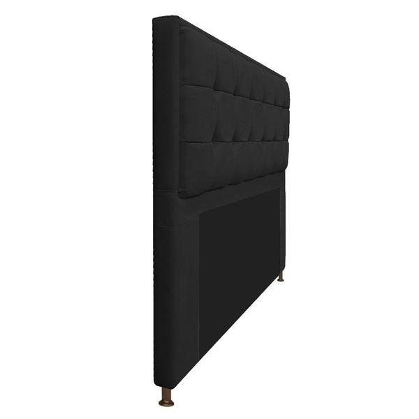 Imagem de Cabeceira Copenhague 195 cm King Size Suede Preto - ADJ Decor