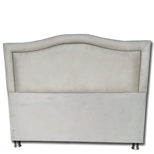 Imagem de Cabeceira Curvada Lisa Diamond Suede Liso Casal 140 X 120