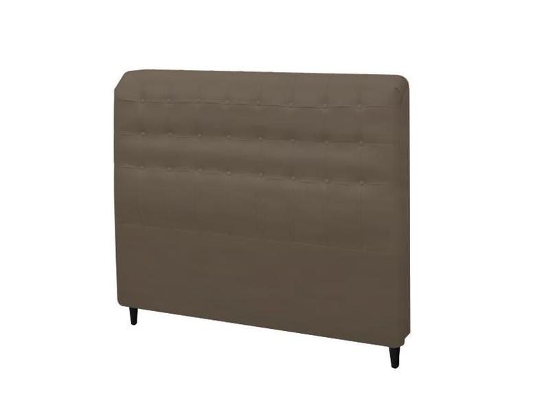 Imagem de Cabeceira Dama New Plus Casal 1400mm Suede Marrom Taupe - Simbal