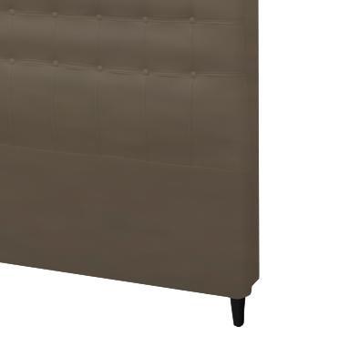 Imagem de Cabeceira Dama New Plus Casal 1400mm Suede Marrom Taupe - Simbal