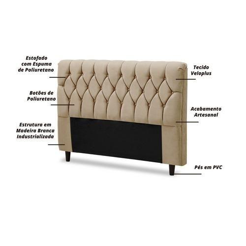 Imagem de CABECEIRA DE CAMA BOX 160cm ANA CASAL SUEDE BEGE TOPÁZIO