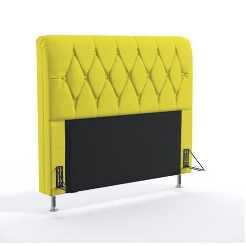 Imagem de CABECEIRA DE CAMA BOX 195cm ANA CASAL SUEDE AMARELO TOPÁZIO