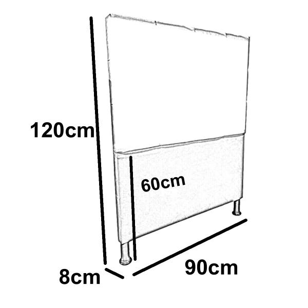 Imagem de Cabeceira de Cama Box 90cm + Frame Solteiro Estofada Kasi Co