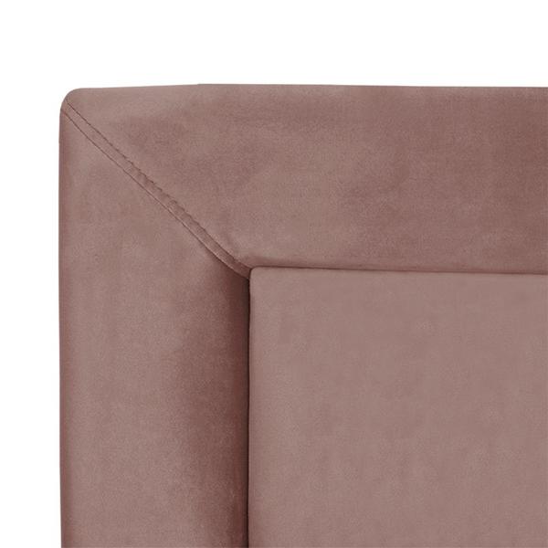 Imagem de Cabeceira de Cama Box Casal 138 cm Alice Larhome Suede Veludo Rosê