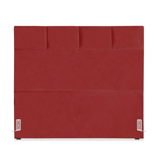 Imagem de Cabeceira de Cama Box Casal 138 cm Marjorie Larhome Suede Veludo Vermelho