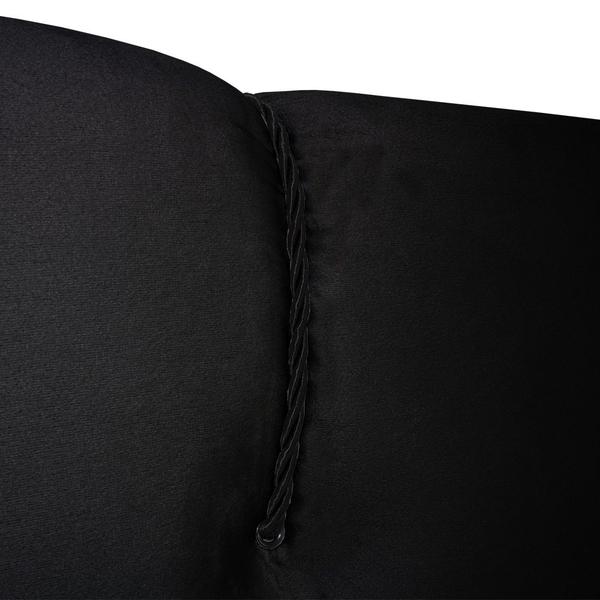 Imagem de Cabeceira de Cama Box Casal 138 cm Moscou Larhome Suede Veludo Preto