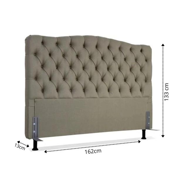 Imagem de Cabeceira de Cama Box Casal Queen 158cm Dunas Bege