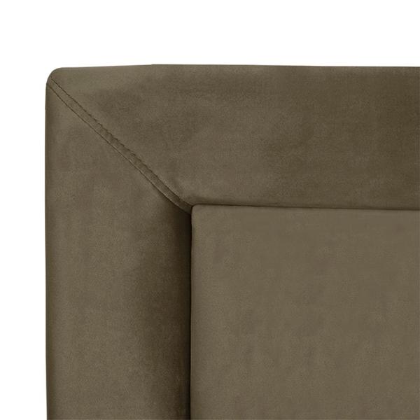 Imagem de Cabeceira de Cama Box Queen 158 cm Alice Larhome Suede Veludo Marrom Padock