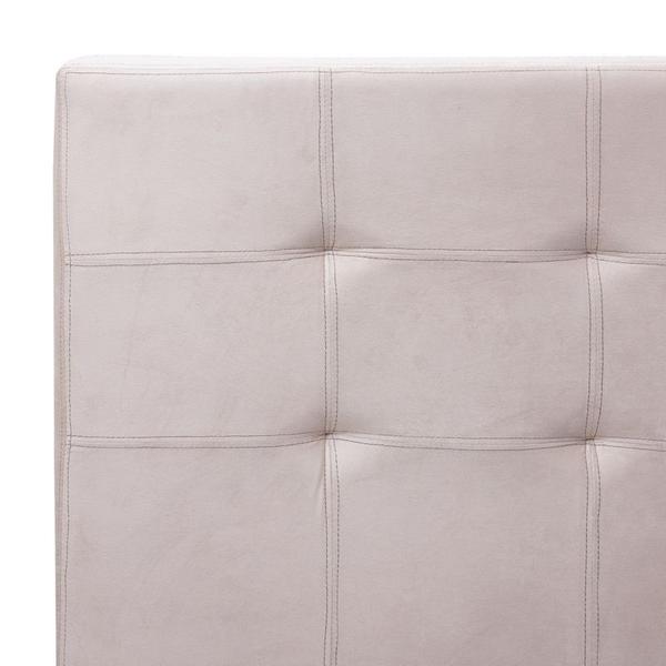 Imagem de Cabeceira de Cama Box Queen 158 cm Divini Larhome Tecido Suede Veludo Bege.