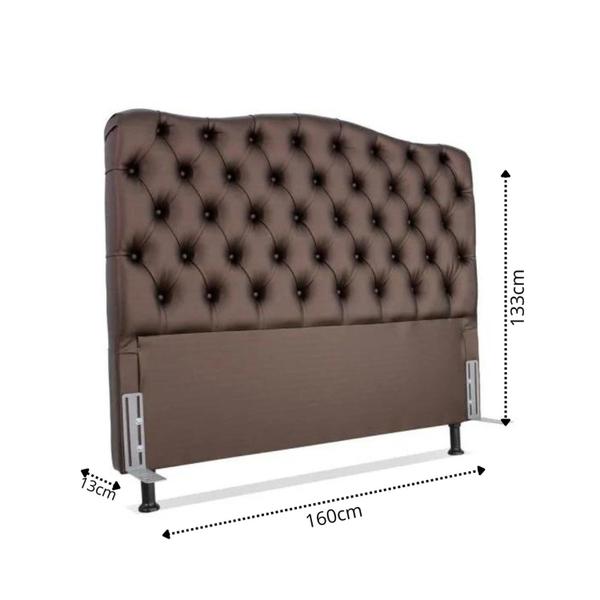 Imagem de Cabeceira de Cama Box Queen 158 Cm Dunas Larhome Café