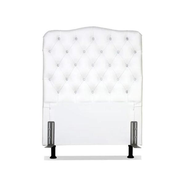 Imagem de Cabeceira de Cama Box Solteiro 100 Cm Dunas Larhome material sintético Branco