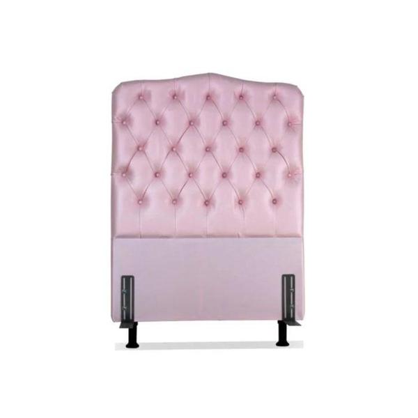 Imagem de Cabeceira de Cama Box Solteiro 100 Cm Larg. Dunas Larhome material sintético Rosa