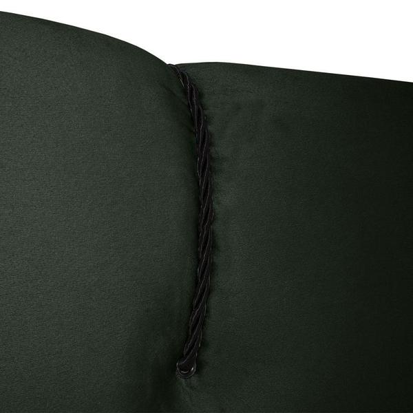 Imagem de Cabeceira de Cama Box Solteiro 100 cm Moscou Larhome Suede Veludo Verde Militar