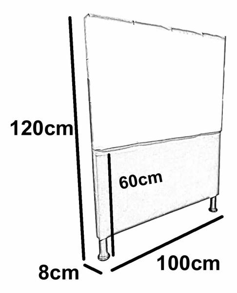 Imagem de Cabeceira de Cama Box Solteiro 100cm Estofada Laura - Cores