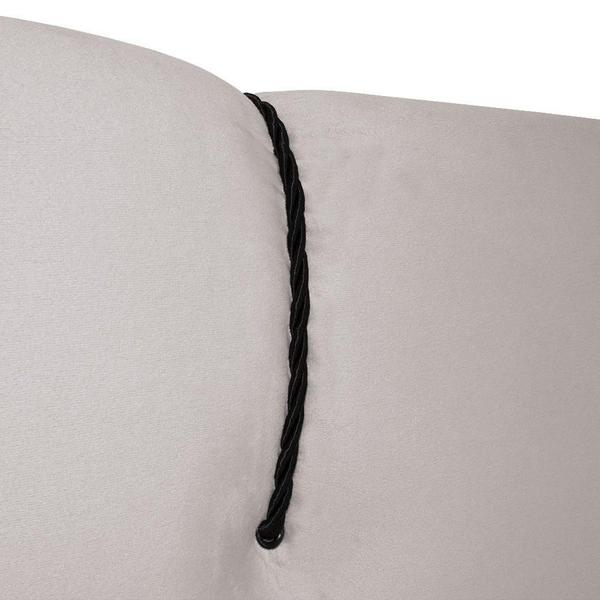 Imagem de Cabeceira de Cama Box Solteiro 110 cm Moscou Larhome Suede Veludo Bege