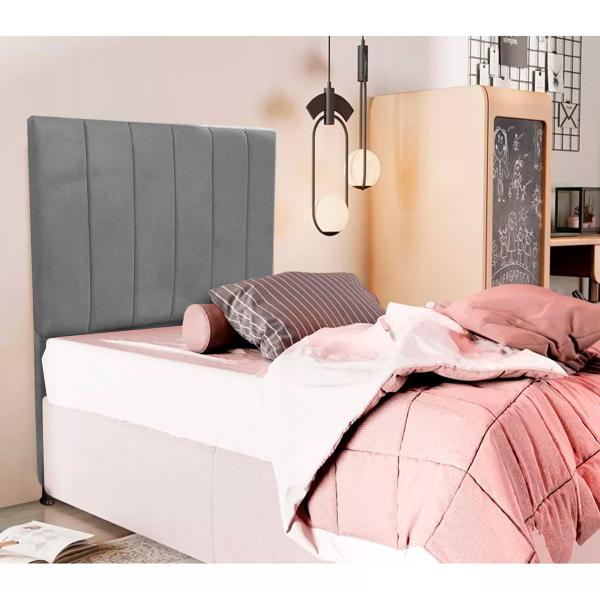 Imagem de Cabeceira de Cama Box Solteiro 90cm + Frame Estofada LauraCt